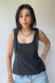 Siyah Zr Model Fiyonklu Bluz SY-3140-Siyah