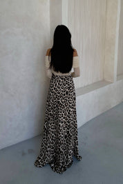 Leopar Desen Maxi Saten Etek SY-3338-Leopar