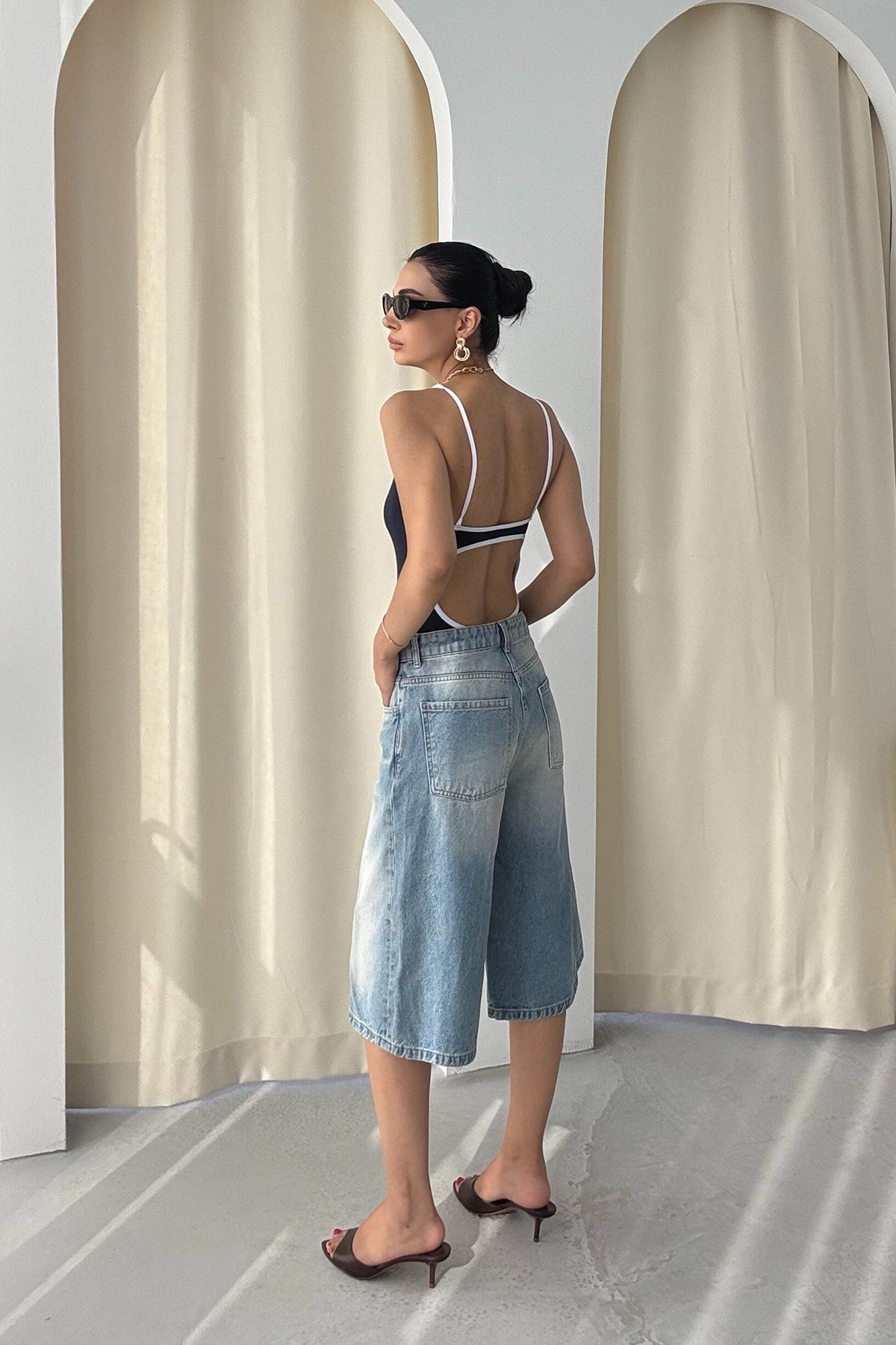 Lacivert İp Askılı Bodysuit SY-3272-Lacivert