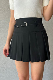 Siyah Universal Pileli Etek SY-2856-Siyah