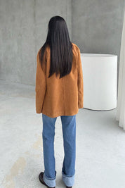 Taba Süet Cepli SYA Ceket SY-3400-Taba