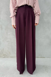 Mürdüm Premium Poliviskon Pantolon SY-3353-Mürdüm