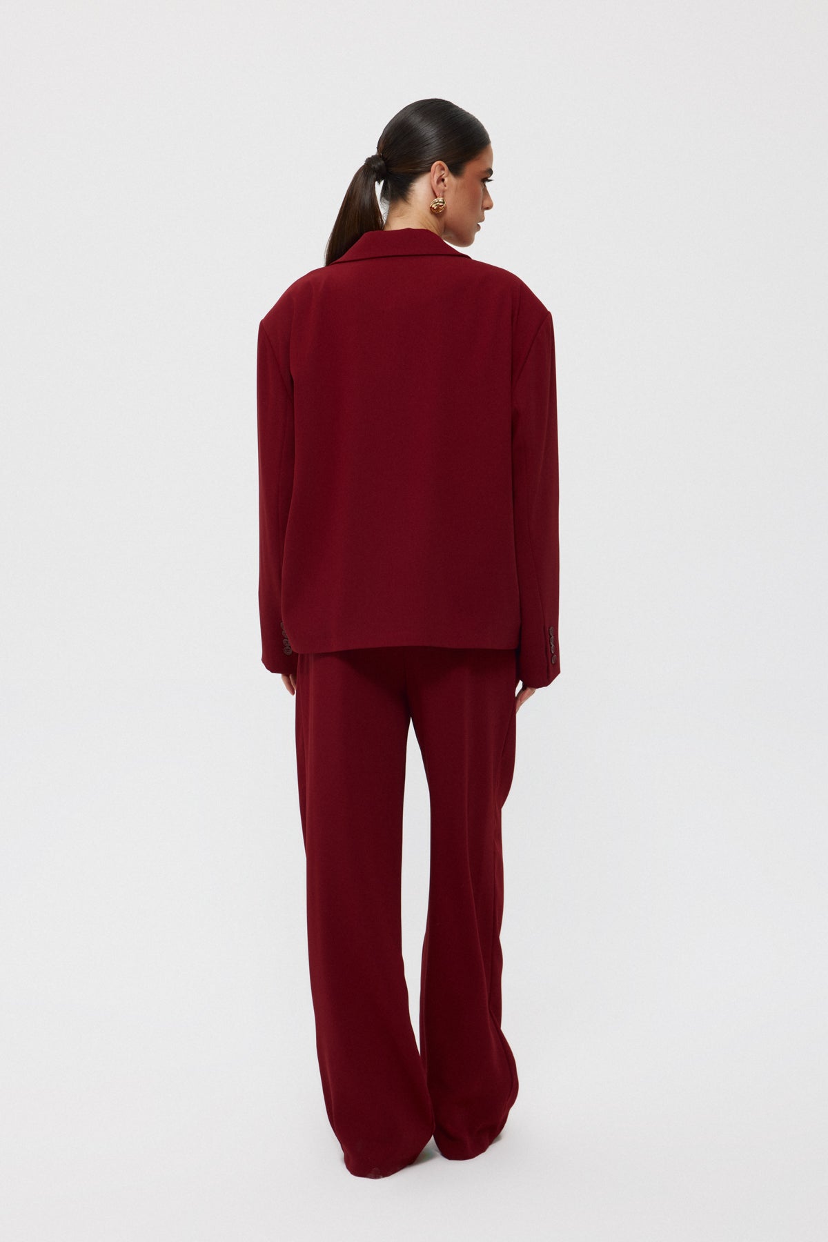 Vişne Çürüğü Premium Oversize Ceket SY-2427-Vişne Çürüğü