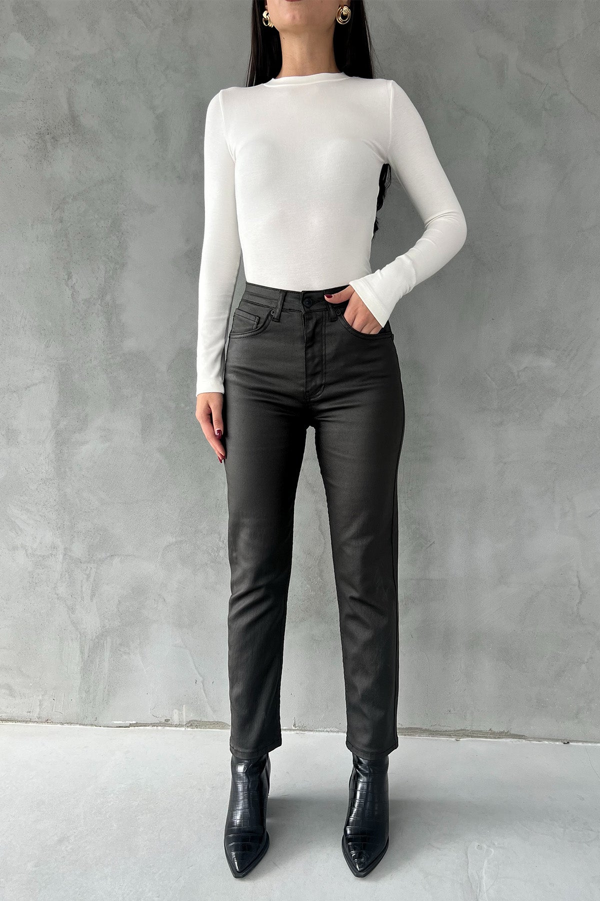 Haki Mumlu Görünüm Jean SY-1424-Haki