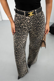 Pinterest Leopar Wide Leg Jean SY-3433-Leopar