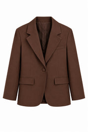 Koyu Kahve Maskülen Blazer Ceket SY-3857-Kahverengi