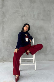 Teddy Bear Lacivert Kazak SY-2550-Lacivert