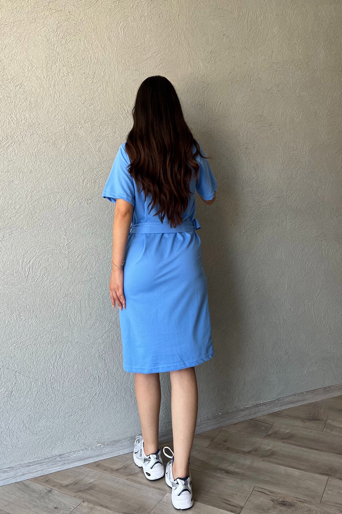 Mavi Marka Model Slim-Fit Polo Yaka Elbise SY-2292-Mavi