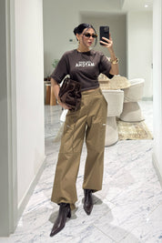 Kargo Cepli Camel Geniş Pantolon SY-3606-Camel