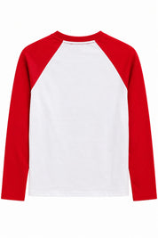 Kırmızı Reglan Çift Renk Tişört SY-3870-Kırmızı