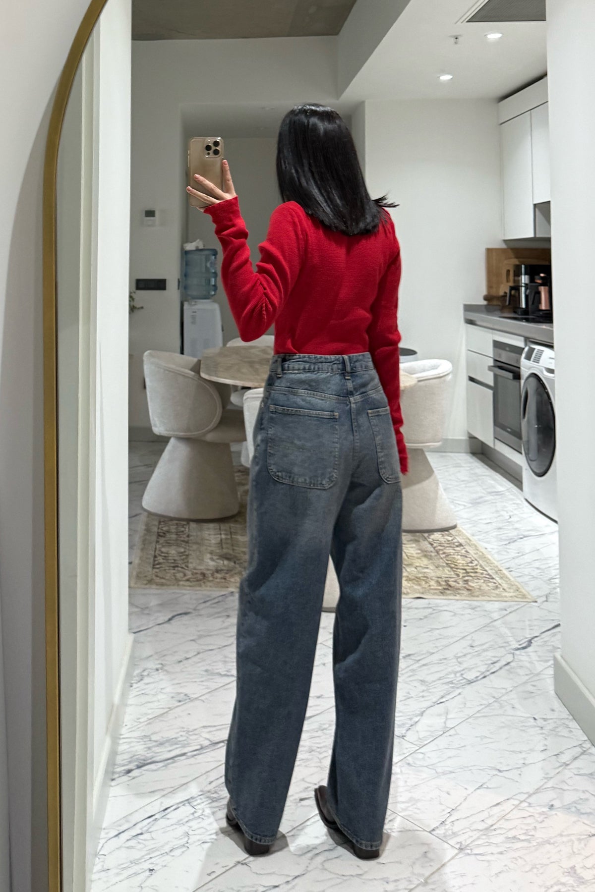 Kırmızı Dik Yaka Çıtçıtlı Triko Kazak SY-3502-Kırmızı