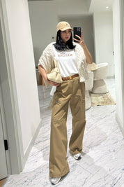 Kargo Cepli Camel Geniş Pantolon SY-3606-Camel