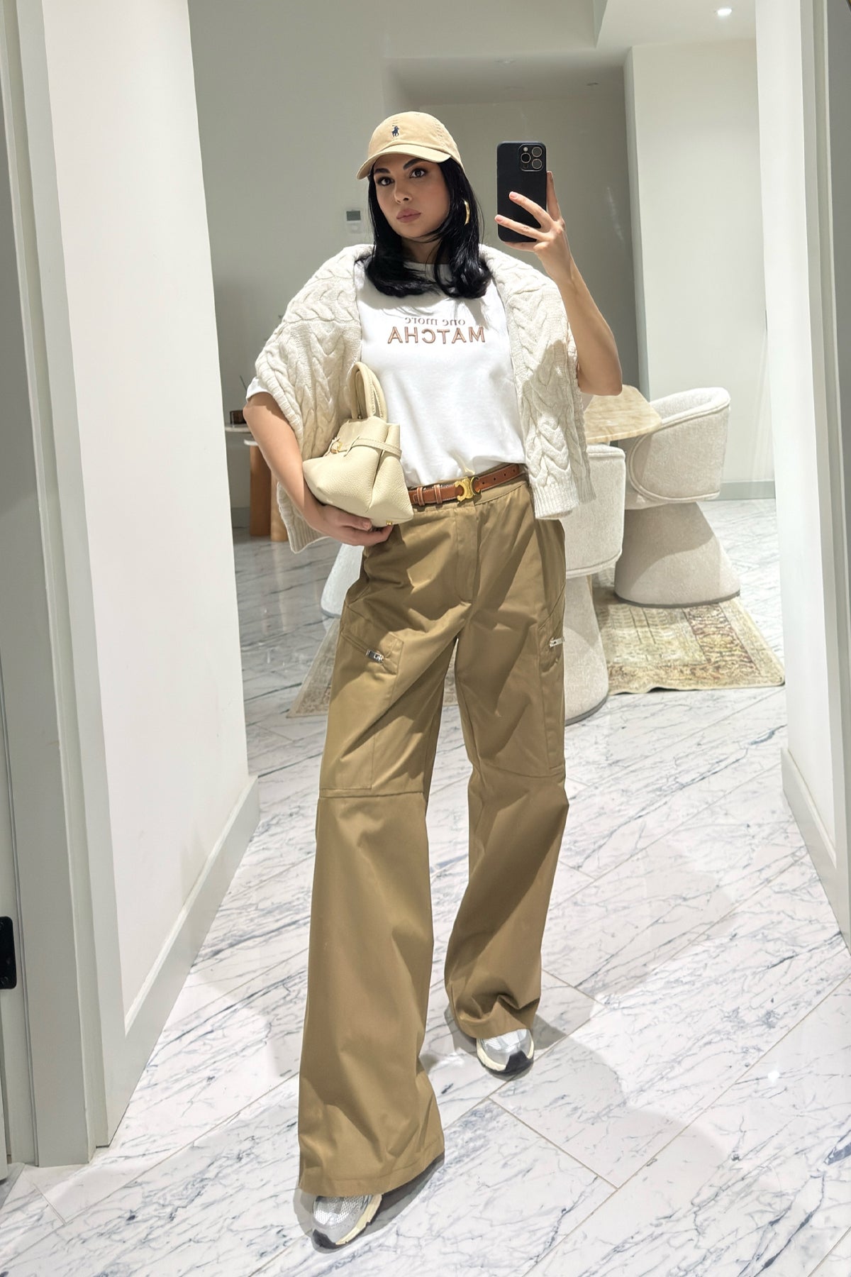 Kargo Cepli Camel Geniş Pantolon SY-3606-Camel