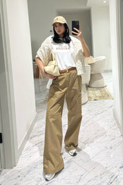 Kargo Cepli Camel Geniş Pantolon SY-3606-Camel