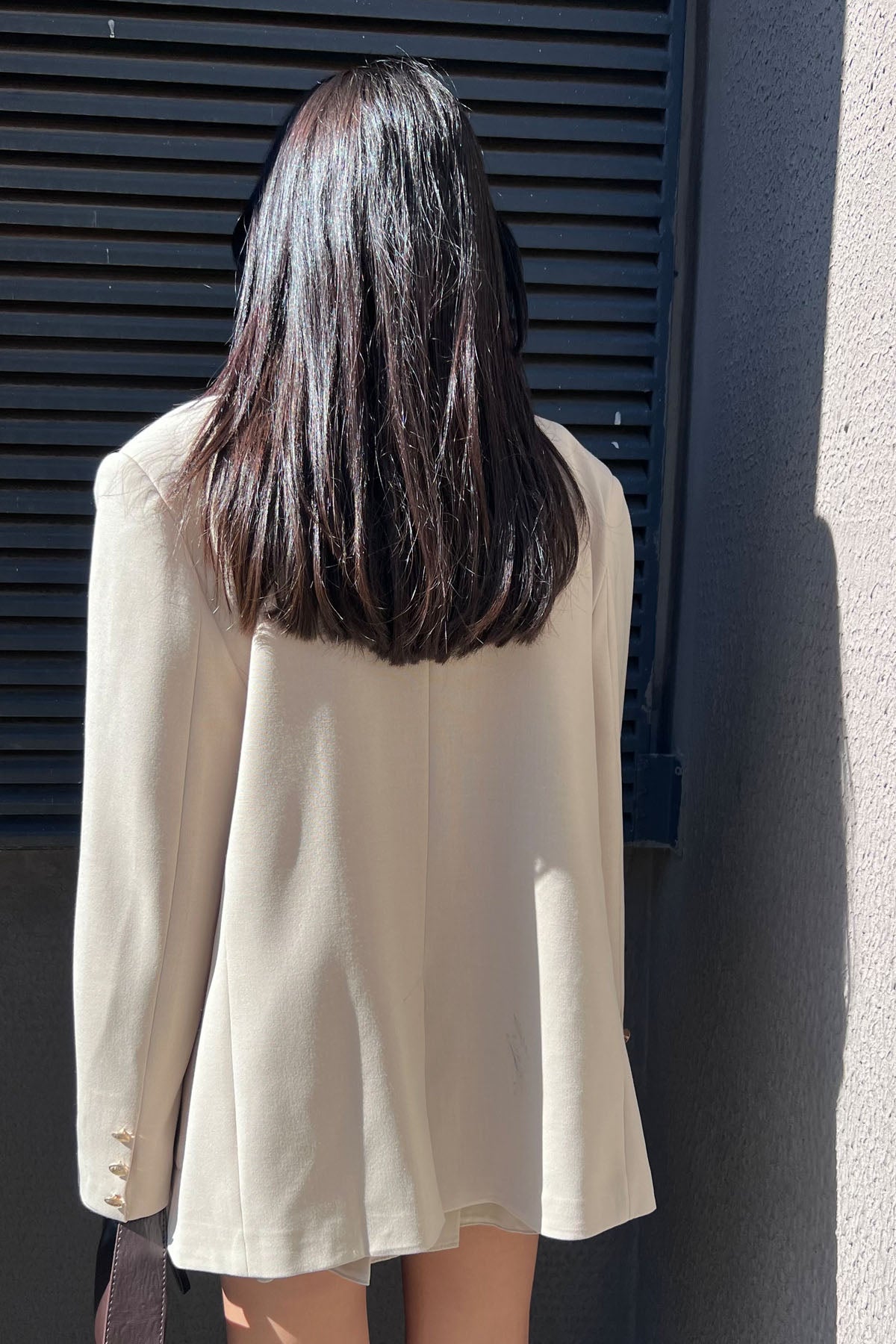 Bej Premium Gold Düğme detaylı Ceket ve Etek Takım SY-0982-Bej