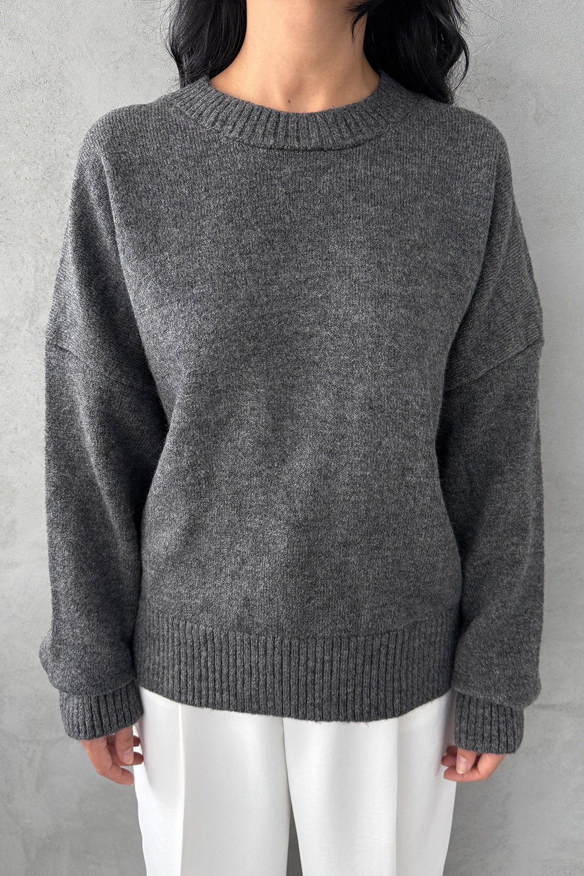 Antrasit Premium Triko Kazak SY-3360-Antrasit