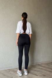 Lacivert Fermuar Detaylı Tayt SY-1467-Lacivert