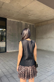 Siyah Yırtmaçlı Triko Bluz SY-2459-Siyah