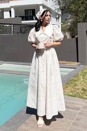 Blanche Brode Romantik Elbise SY-3692-Ekru