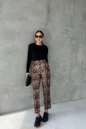 Leopar Desen Cepli Havuç Pantolon SY-2480-Leopar