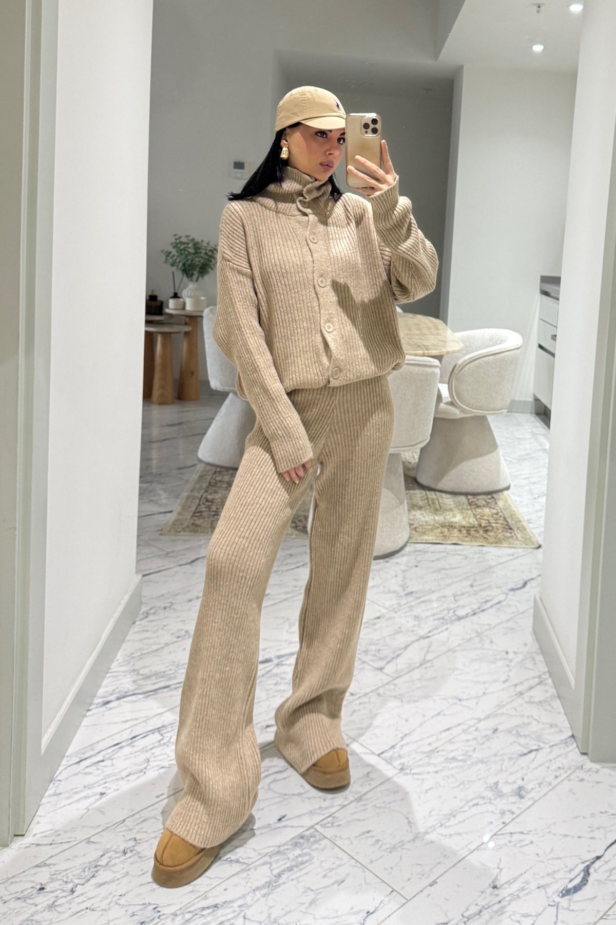 Sütlü Kahve Triko Takım SY-3566-Sütlü Kahve