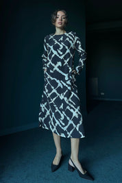 Siyah Çift Cep Detaylı Maxi Boy Elbise SY-0236-Siyah