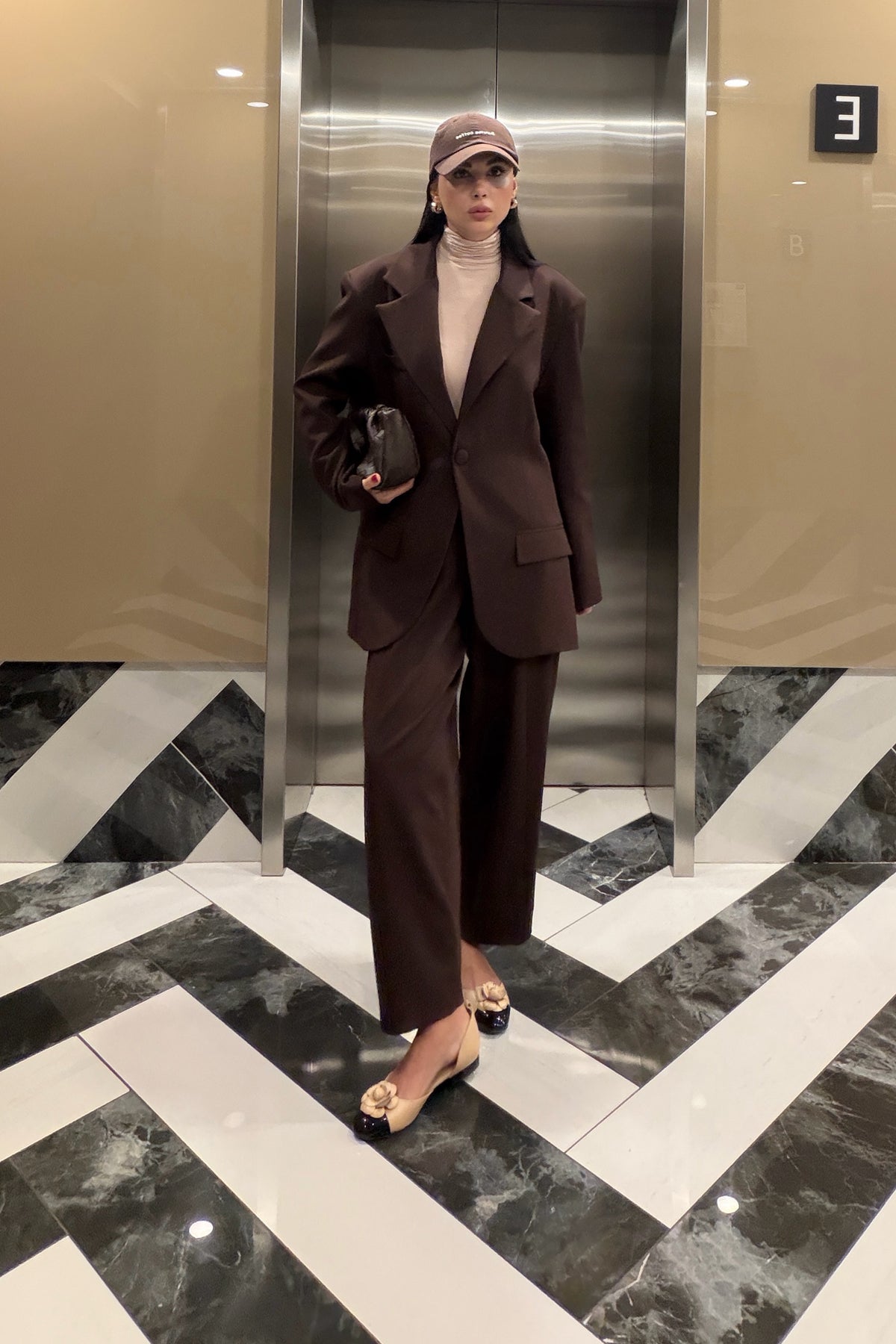 Ola Koyu Kahve Maskülen Blazer Ceket SY-3857-Kahverengi