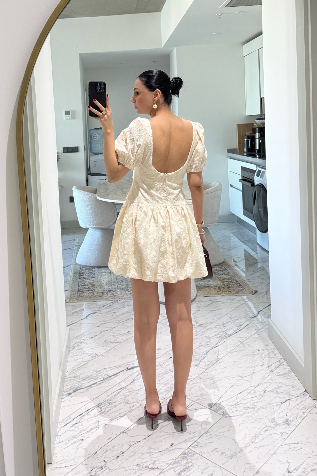 Brode Krem Mini Santorini  Elbise SY-3664-Krem
