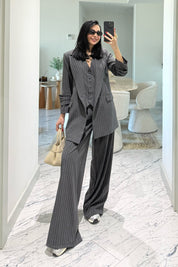 Gri Yelekli Ceket Ve Pantolon Takım SY-3651-Gri