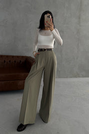 Haki Premium Poliviskon Pantolon SY-3353-Haki