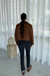 Taba Astarlı Kargo Cepli Süet Ceket SY-2548-Taba