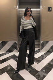 Deri Osso Siyah Regular Fit Pantolon SY-3869-Siyah