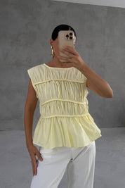 Sarı Tasarım Tulipa Bluz SY-3156-Sarı