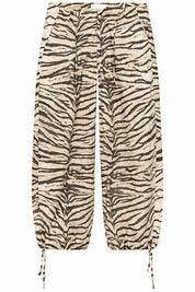Paçası Ayarlanabilir Zebra Desen Pantolon SY-3866-Bej