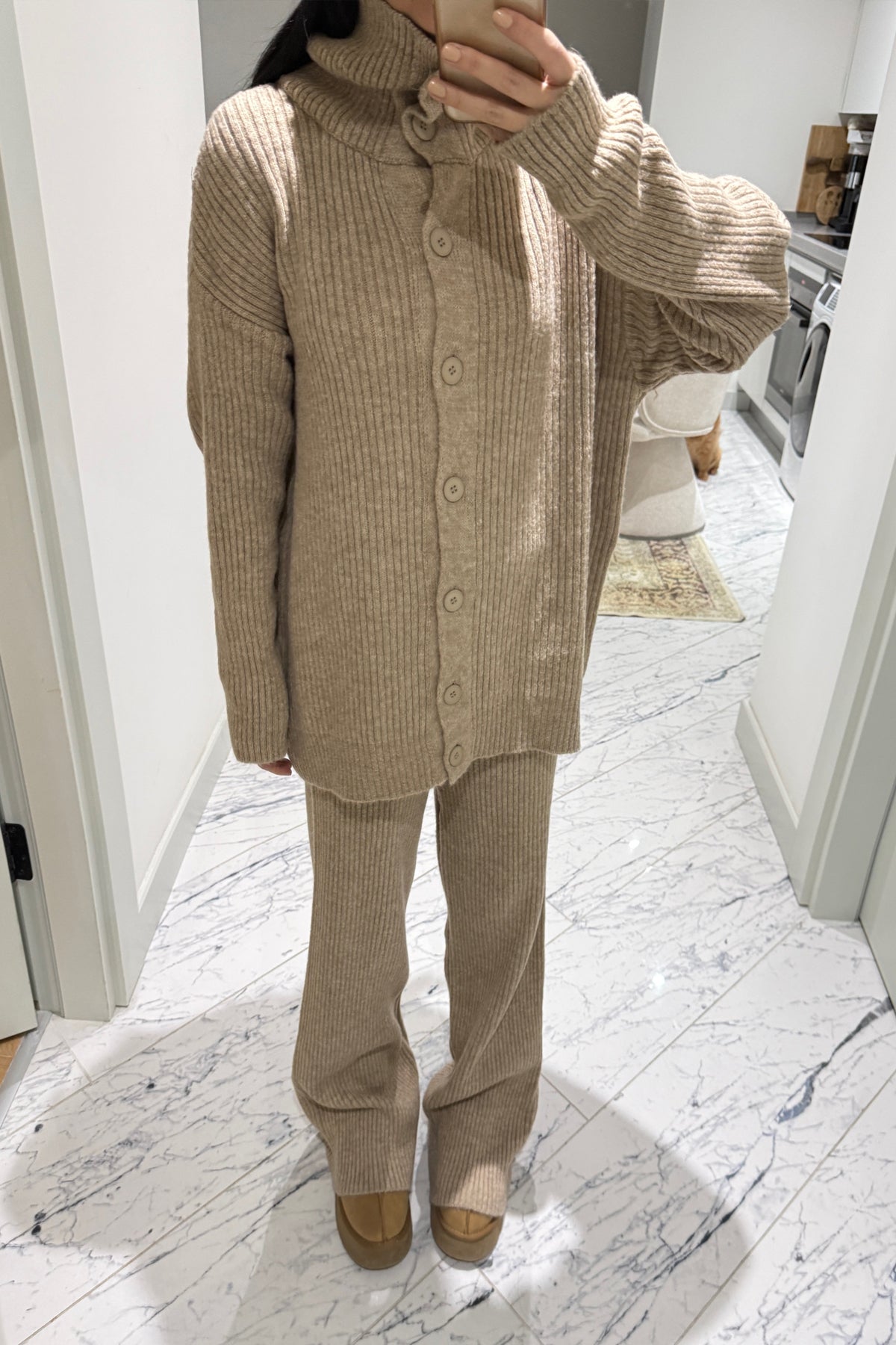 Sütlü Kahve Triko Takım SY-3566-Sütlü Kahve