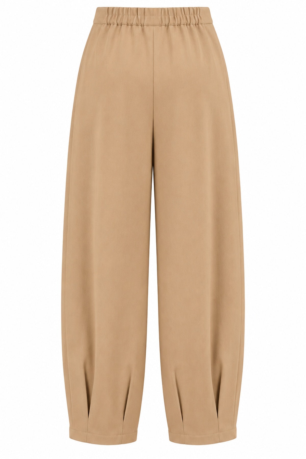 Mia Paçası Pile Detaylı Camel Pantolon SY-3872-Camel
