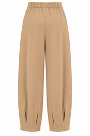 Mia Paçası Pile Detaylı Camel Pantolon SY-3872-Camel