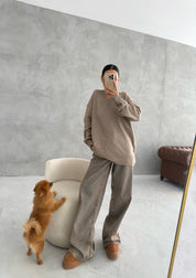 Vizon V Yaka Oversize Pinterest Triko Kazak SY-3348-Vizon