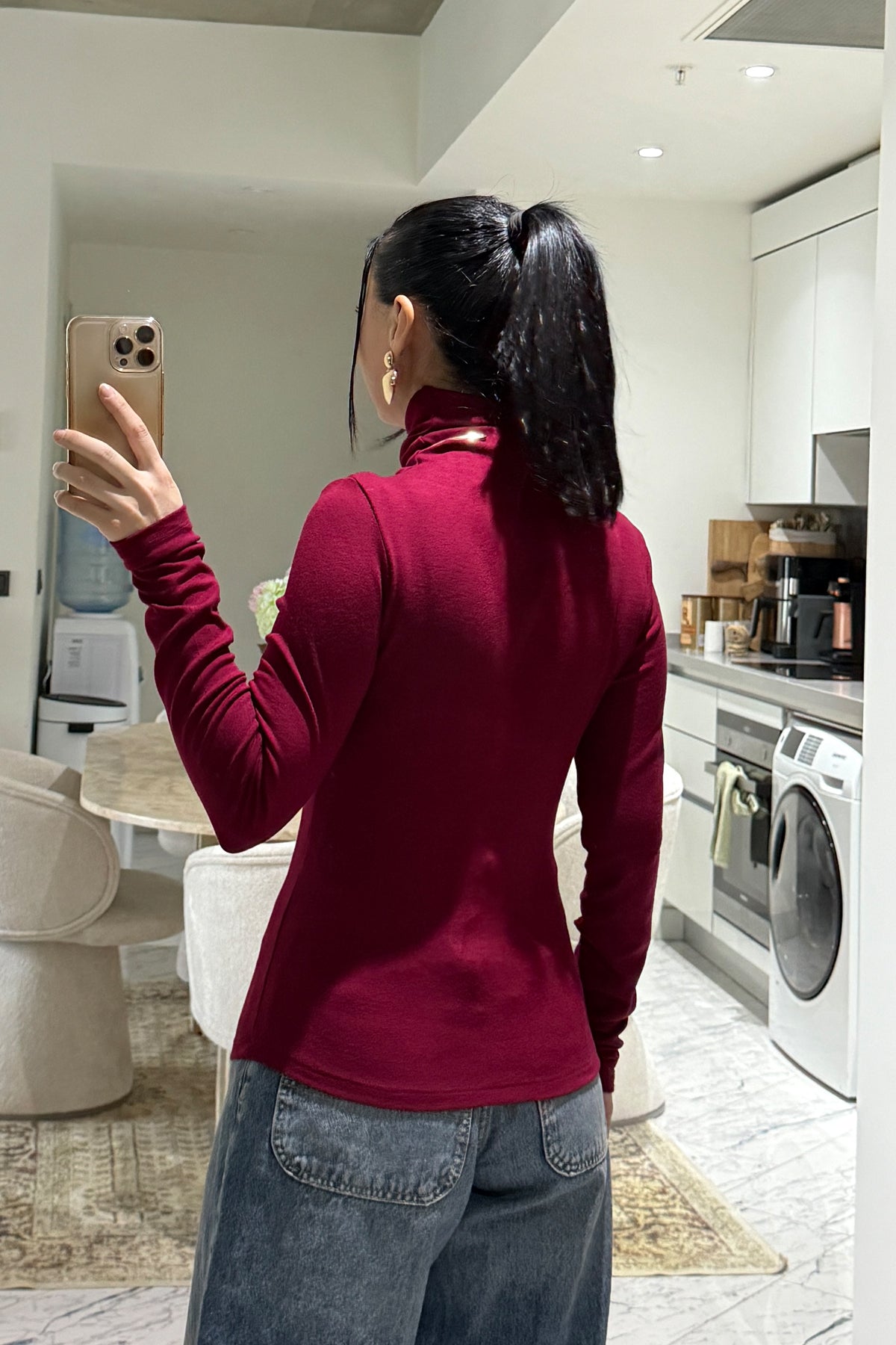 Bordo Balıkçı Yaka Body SY-3582-Bordo