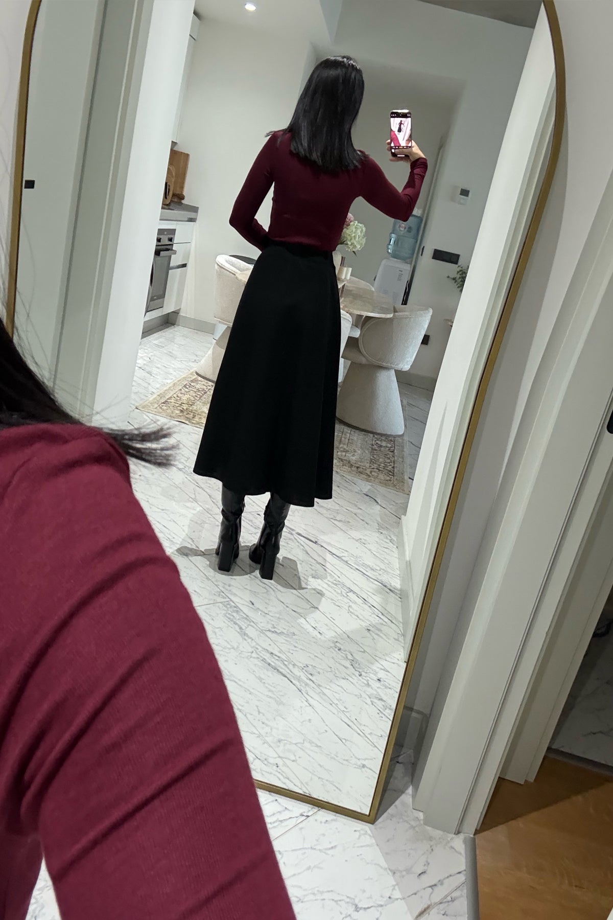 Siyah Taka Detaylı Pareo Kloş Etek SY-3536-Siyah