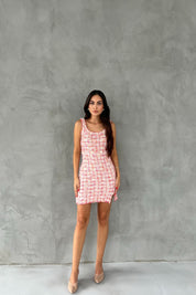 Pembe Triko Tüvit Kısa Elbise SY-2386-Pembe