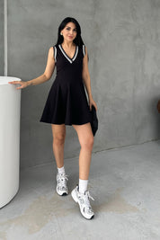 Siyah ZR Model Volanlı Mini Elbise SY-3030-Siyah