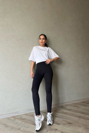 Lacivert Fermuar Detaylı Tayt SY-1467-Lacivert