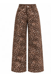 Bambi Desen Pantolon SY-3914-Kahverengi