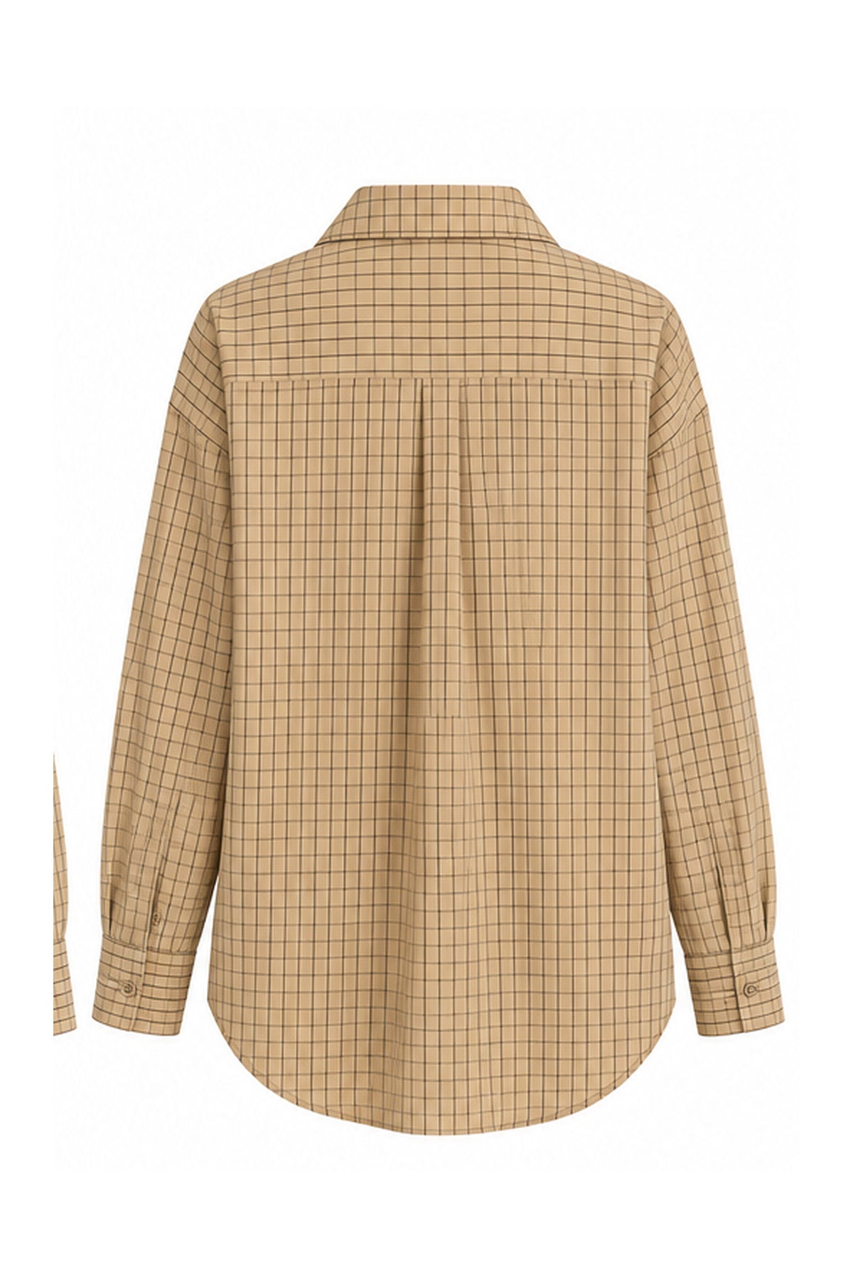 Camel Şal Detaylı Oversize Gömlek SY-3850-Camel