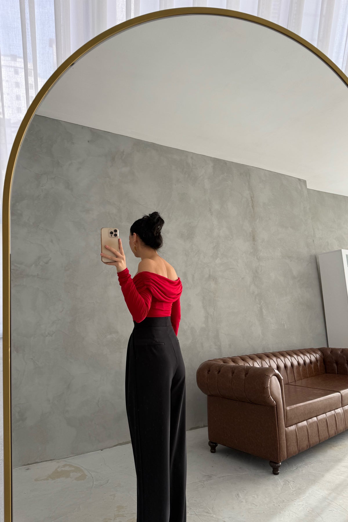 Siyah Çift Pile Detaylı Palazzo Pantolon SY-2028-Siyah