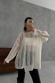 Ekru Ajurlu Kazak SY-3457-Ekru