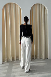 Ekru Premium Palazzo Pantolon SY-3322-Ekru