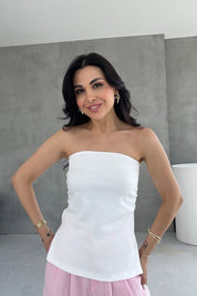 Ekru Straplez Bustiyer SY-3203-Ekru