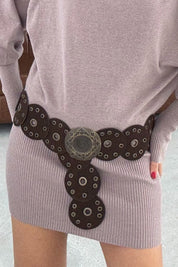 Kahve Bohem Kovboy Toka Kadın Bel Kemeri SY-3470-Kahverengi